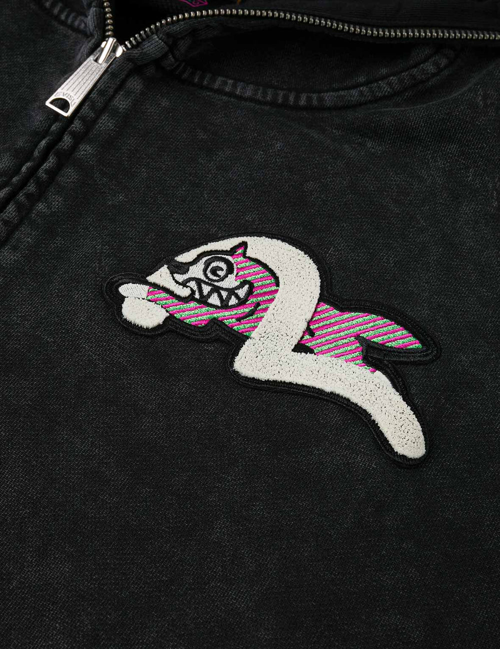 Áo Evisu x Icecream Seagull Zip-Up Hoodie 'Black' 2EAICM5SW7026OSCT - Ảnh 8