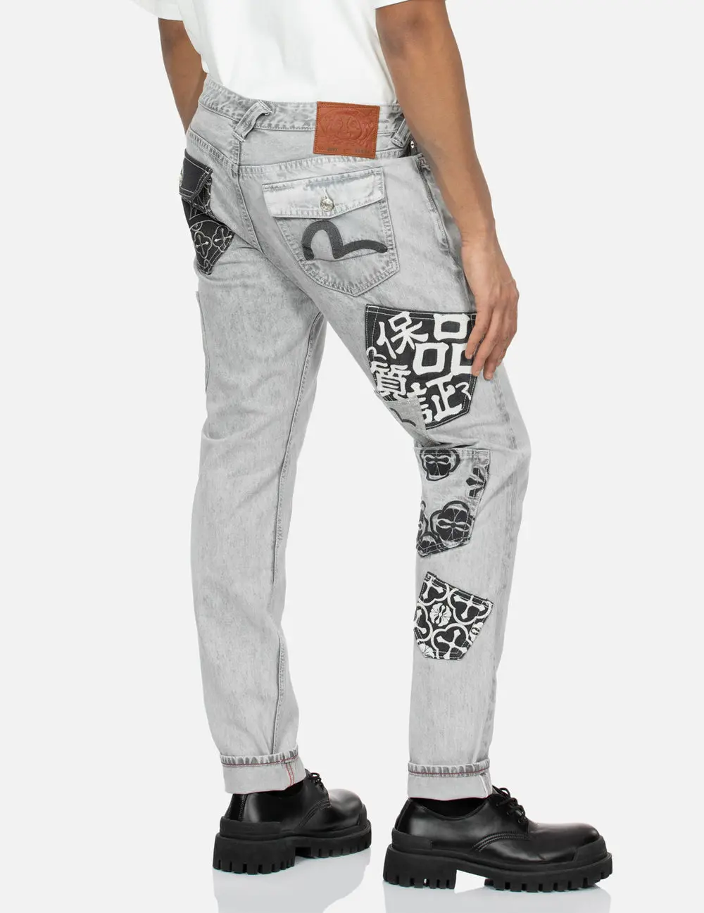 Quần Evisu Multi-Pocket Taper Fit Denim Jeans 'Grey' 2ESHTM4JE702617DN - Ảnh 3