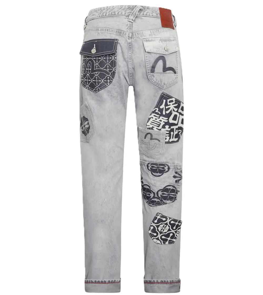 Quần Evisu Multi-Pocket Taper Fit Denim Jeans 'Grey' 2ESHTM4JE702617DN