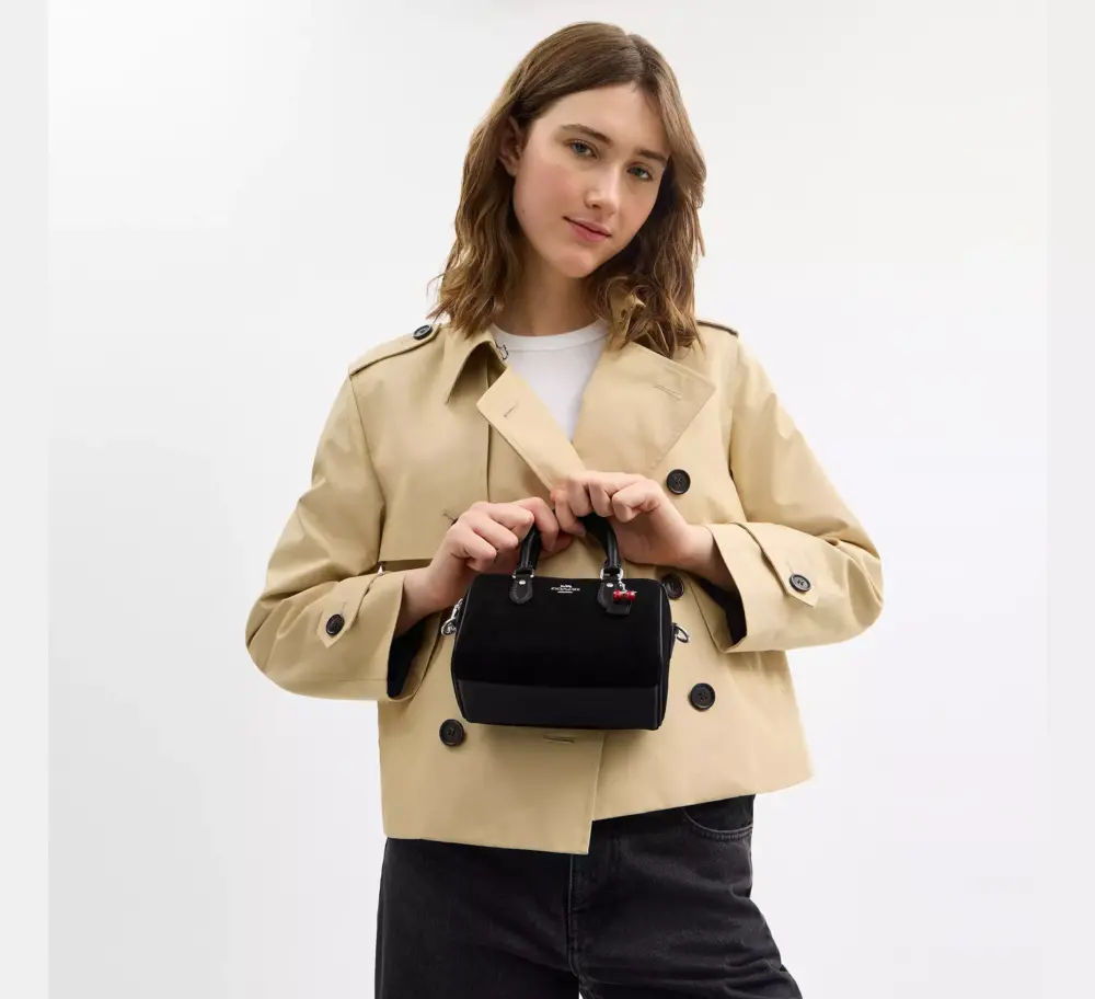 Túi Coach Mini Rowan With Cherry Charm ‘Silver’ CDC93-SVBK - Ảnh 5