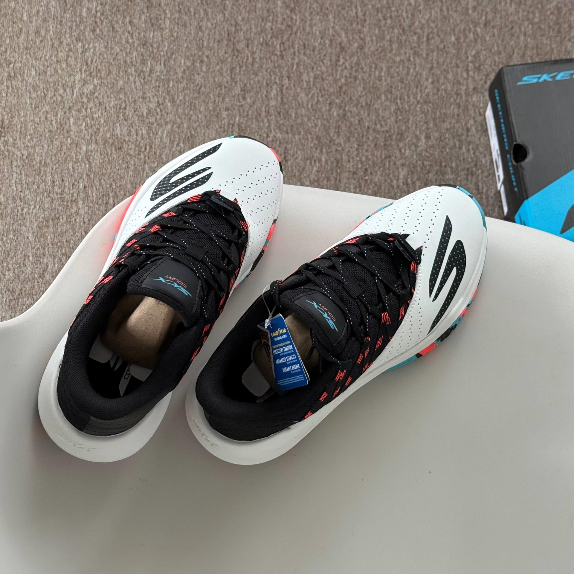 Alternative view of Giày Skechers Viper Court Rally ‘White Black’ 246110C-WPLB