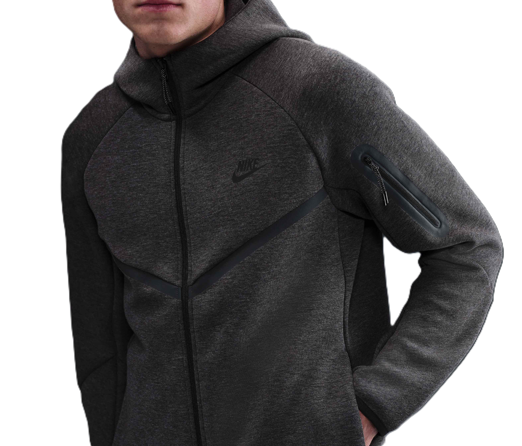 Áo Nike Tech Fleece Windrunner Jacket ‘Black Heather’ HV0949-032