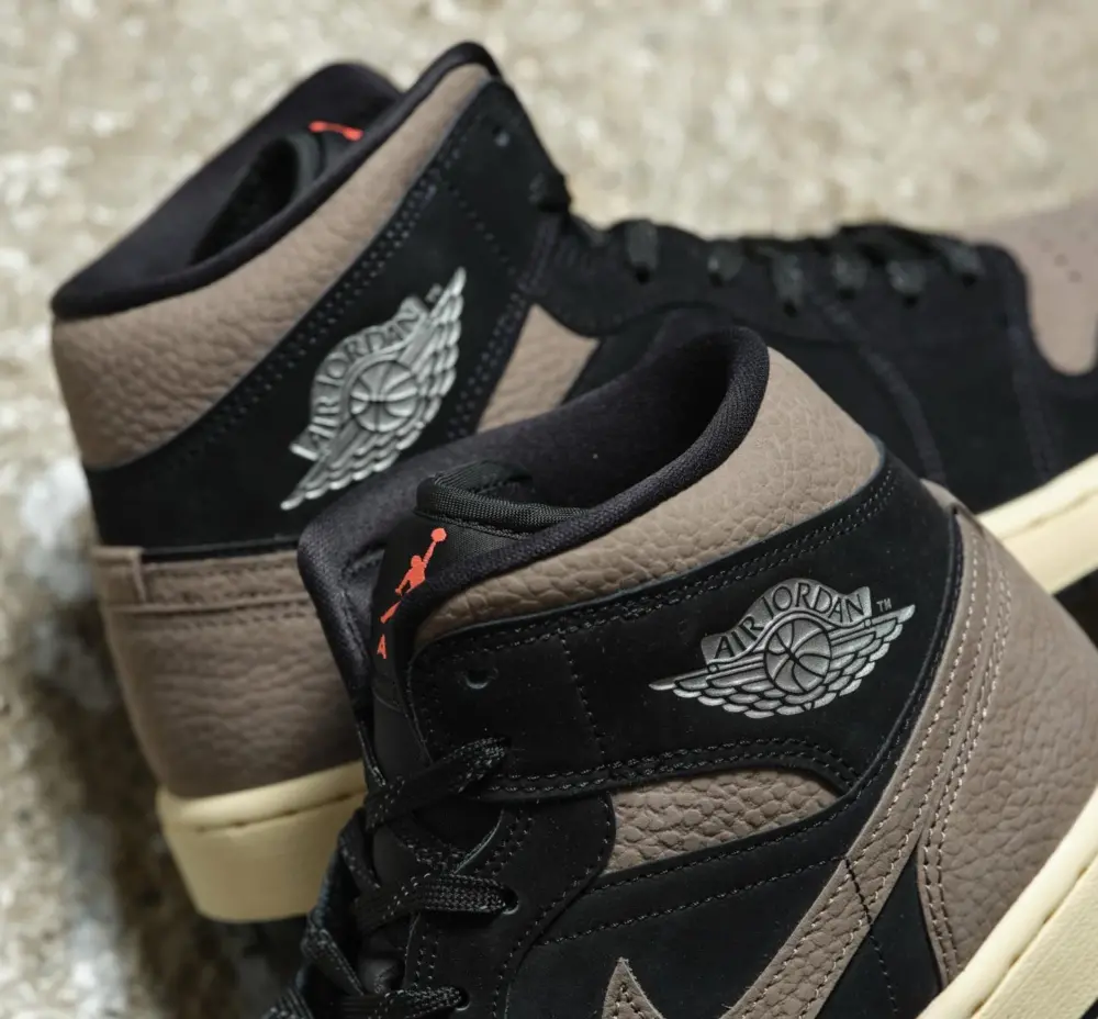 Giày Nike Air Jordan 1 Mid SE ‘Olive Grey’ IB7110-002 - Ảnh 5