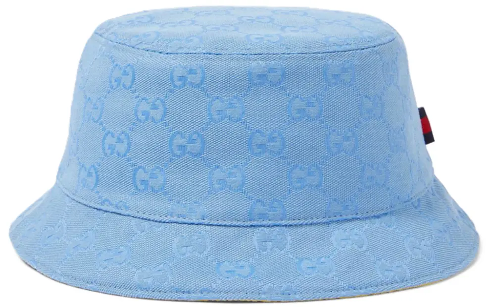 Mũ Gucci GG Canvas Bucket Hat 'Blue Yellow' 790152-3HA0T-8575
