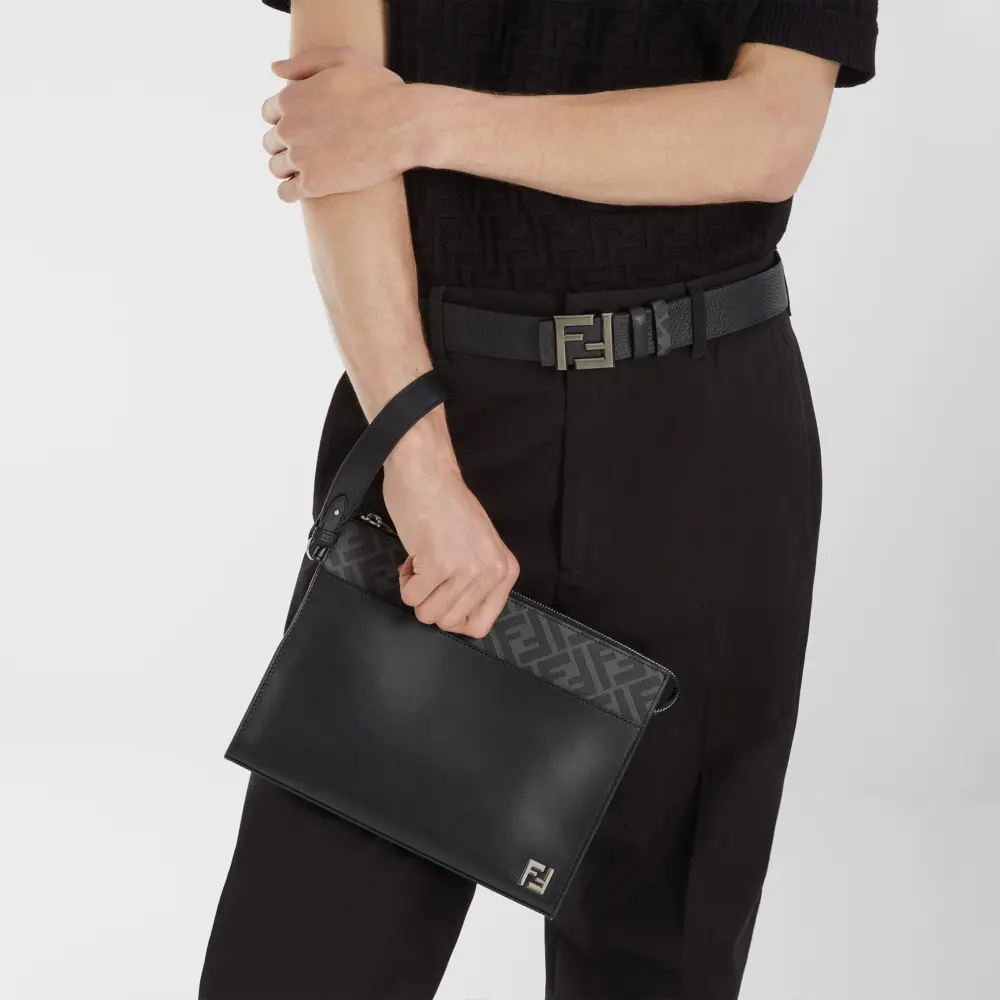 Túi Fendi FF Squared Clutch 'Black' 7VA491AJF0F0GXN - Ảnh 3