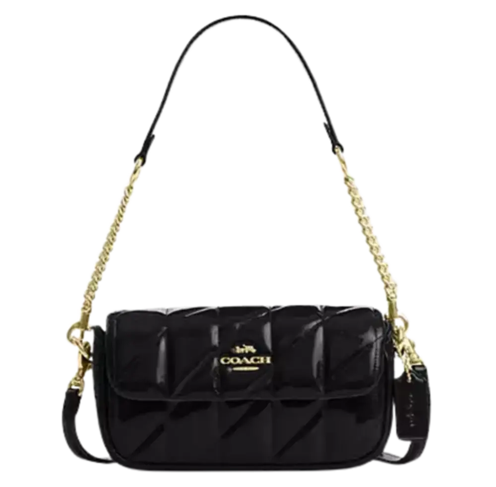 Túi Coach Hailey Flap Bag With Quilting ‘Black’ CCE12-IMBLK