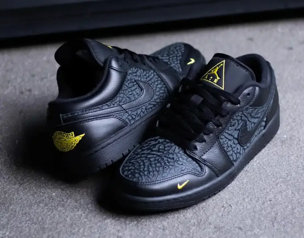 Giày Nike Air Jordan 1 Low ‘Black Elephant Print’ IM6568-010 - Ảnh 4