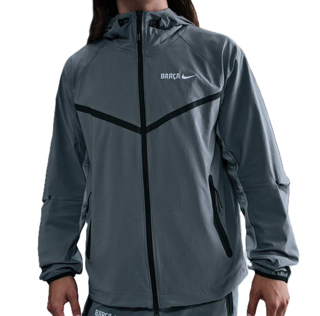 Áo Nike F.C. Barcelona Tech Windrunner Jacket ‘Smoke Grey’ HM4234-084