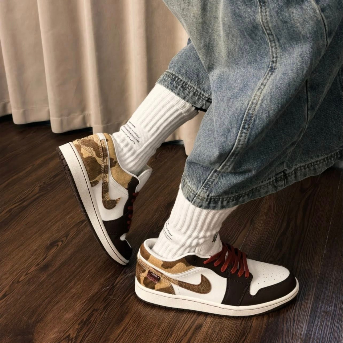 Giày Nike Air Jordan 1 Low SE CNY ‘Sail Chocolate’ IQ5321-121 - Ảnh 8