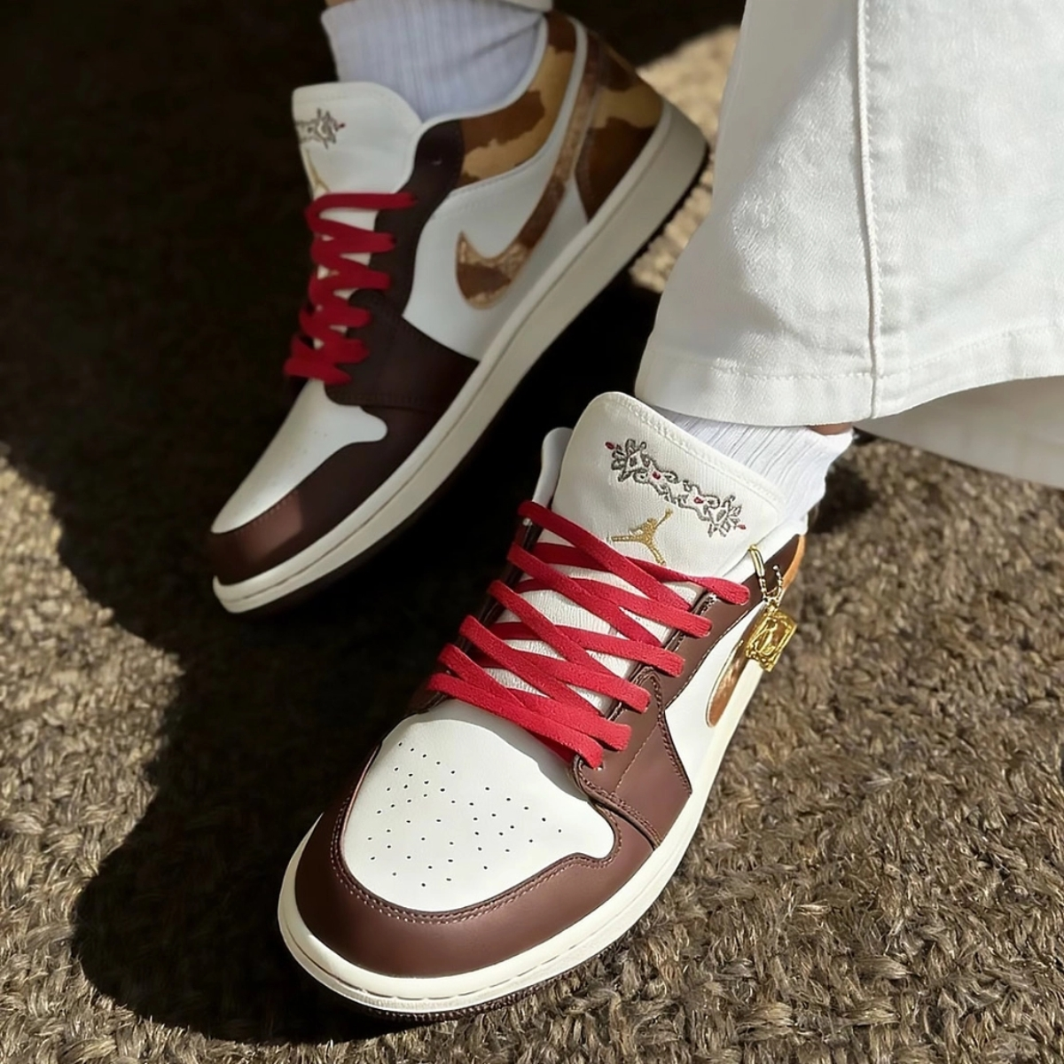 Giày Nike Air Jordan 1 Low SE CNY ‘Sail Chocolate’ IQ5321-121 - Ảnh 6