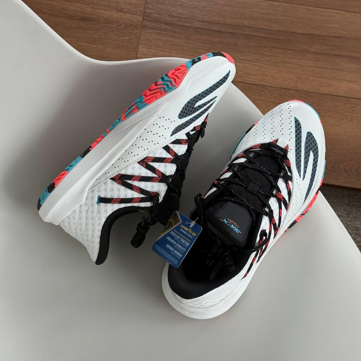 Giày Skechers Viper Court Rally ‘White Light Blue’ 172110C-WPLB - Ảnh 4