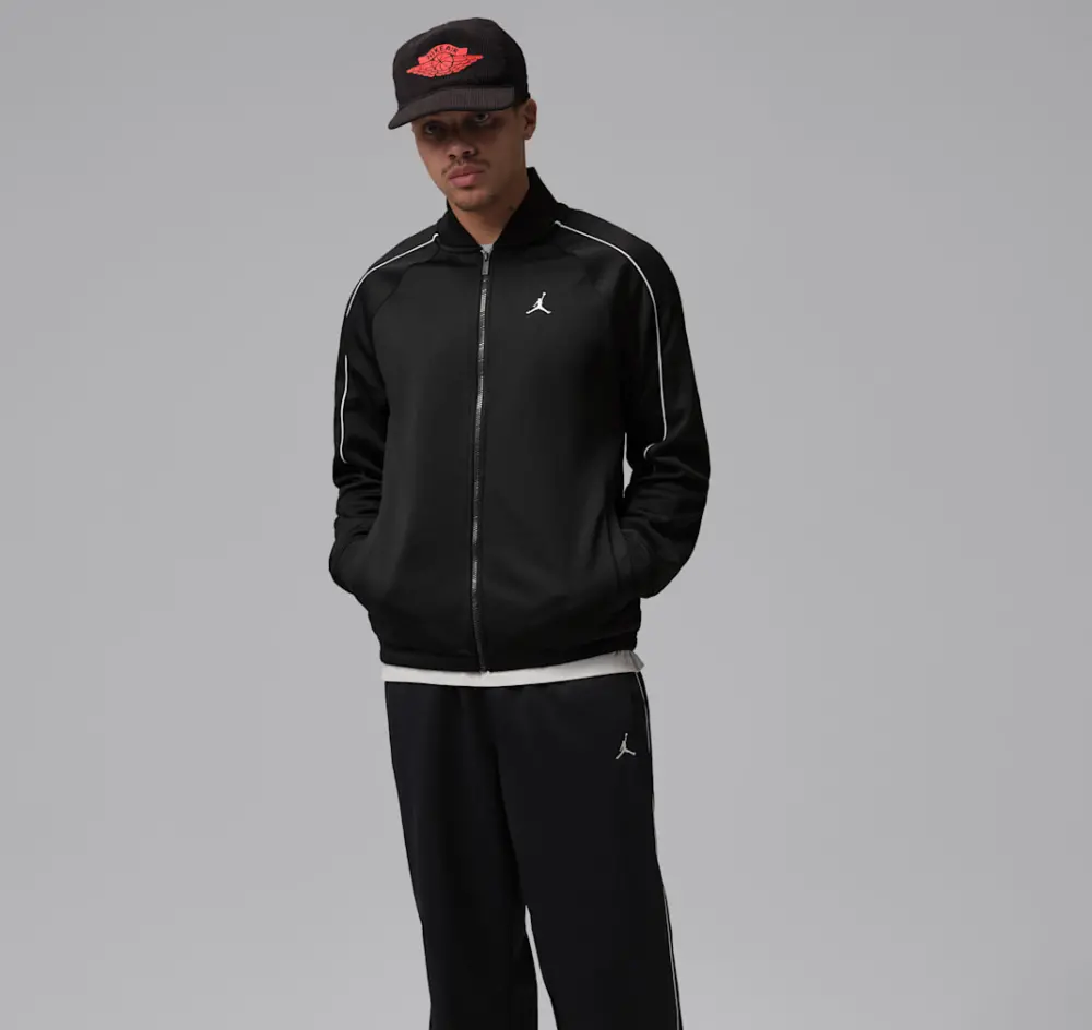 Alternative view of Áo Nike Jordan Brooklyn Tricot Tracksuit Jacket ‘Black’ IO0745-010