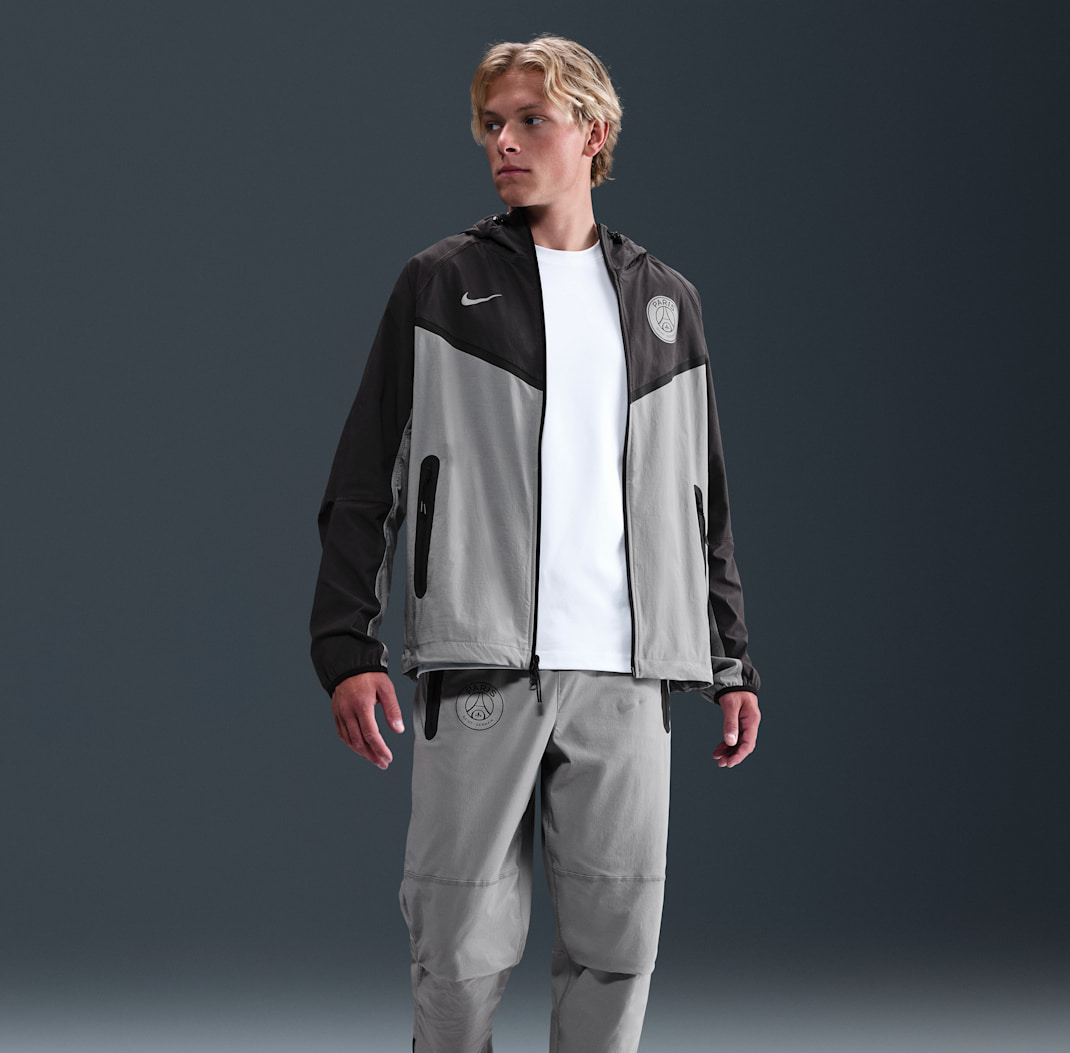Áo Nike Paris Saint-Germain Tech Windrunner Woven Jacket ‘Particle Grey’ HQ4981-060 - Ảnh 3
