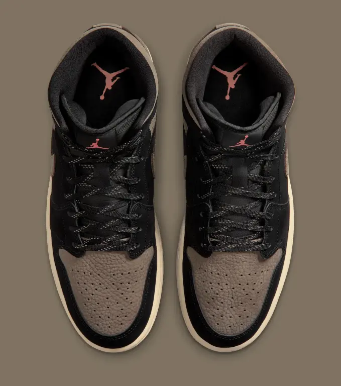 Giày Nike Air Jordan 1 Mid SE ‘Olive Grey’ IB7110-002 - Ảnh 4