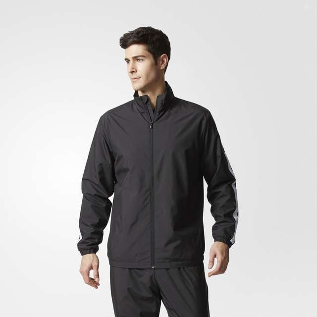 Alternative view of Áo Adidas Essentials 3 Stripes Tricot Tracksuits 'Black' CF5585