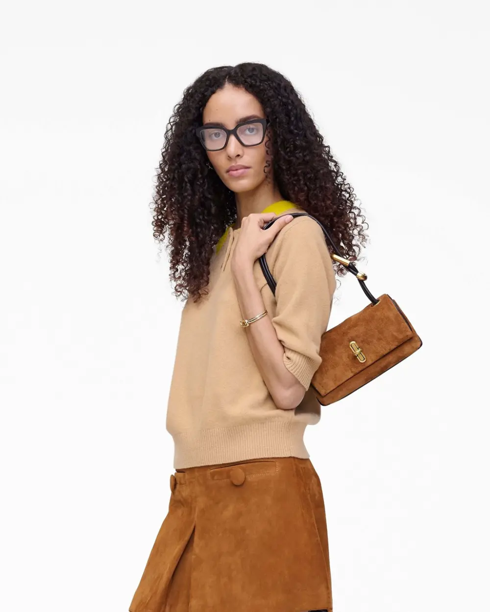 Túi Marc Jacobs Mini Dual Shoulder Bag 'Brown' 2F5HSH040H01-860 - Ảnh 2