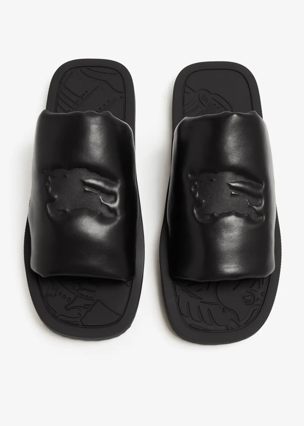 Dép Burberry EKD Slab Slides 'Black' 8081566 - Ảnh 4