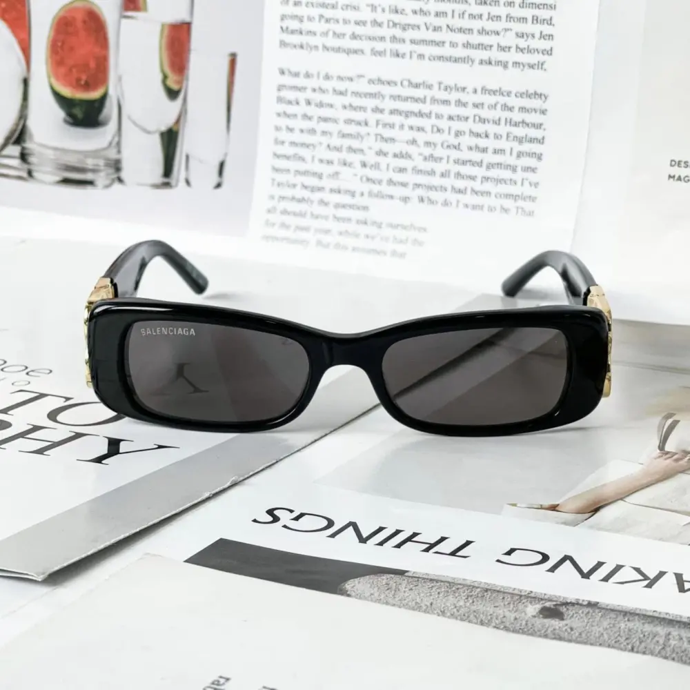 Kính Balenciaga Sunglasses 'Black' BB0096S-001 - Ảnh 3