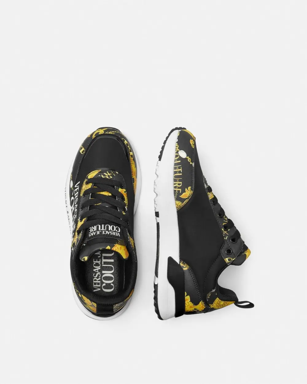 Giày Versace Jeans Couture Dynamic Chain Couture Trainers 'Black' E77VA3SA3-EZP341-EG89 - Ảnh 3