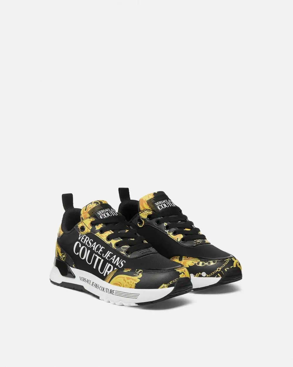 Giày Versace Jeans Couture Dynamic Chain Couture Trainers 'Black' E77VA3SA3-EZP341-EG89 - Ảnh 4