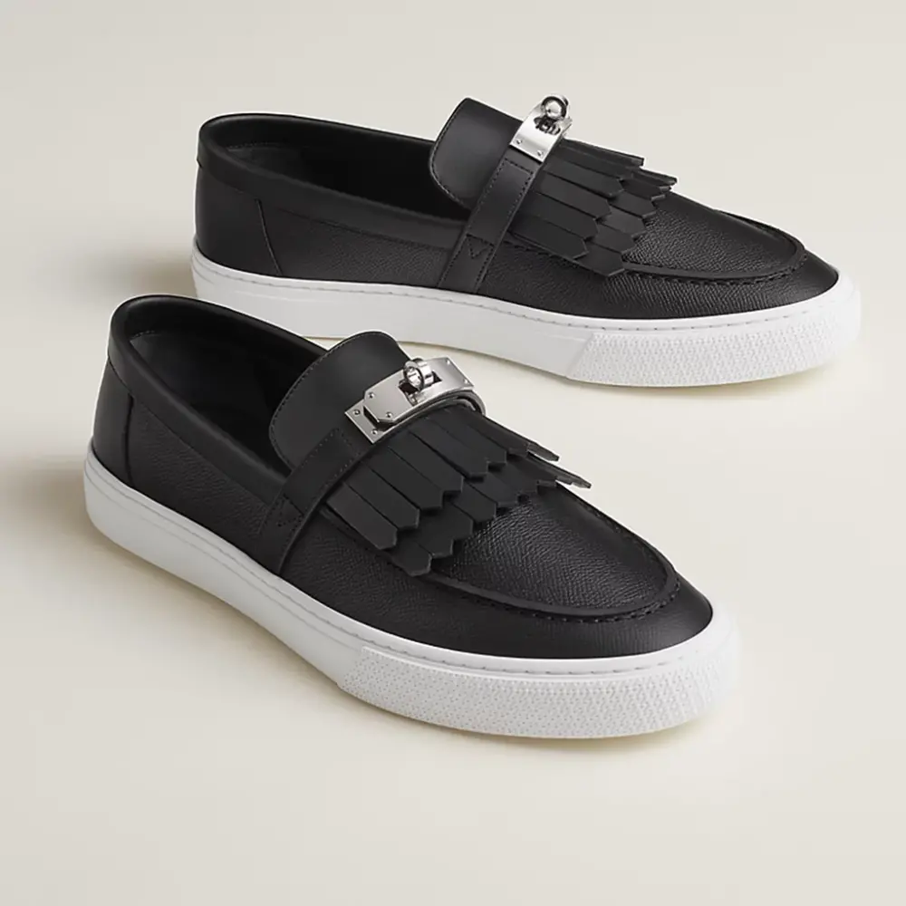 Giày Hermes Game Slip-on Sneaker ‘Black’ H241849ZH02400 - Ảnh 4