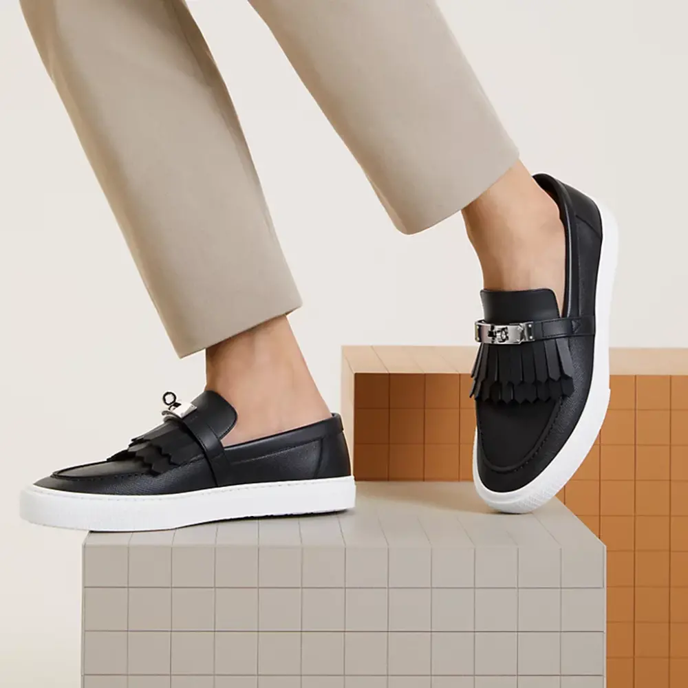 Giày Hermes Game Slip-on Sneaker ‘Black’ H241849ZH02400 - Ảnh 5