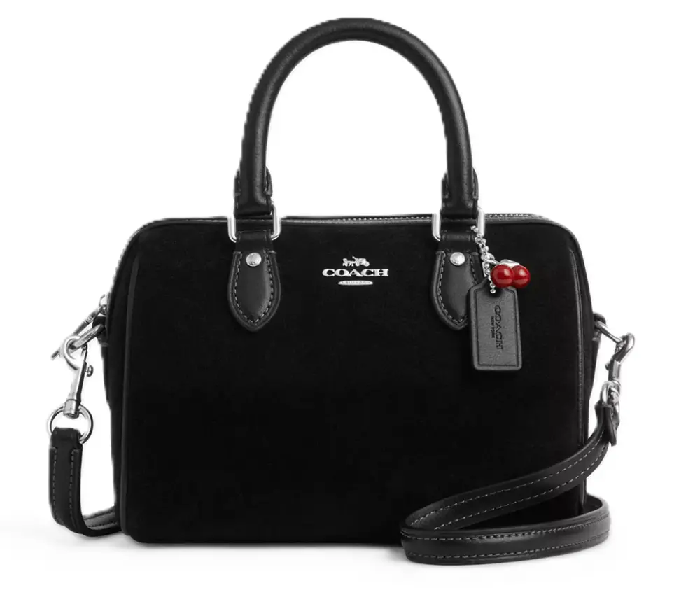 Túi Coach Mini Rowan With Cherry Charm ‘Silver’ CDC93-SVBK