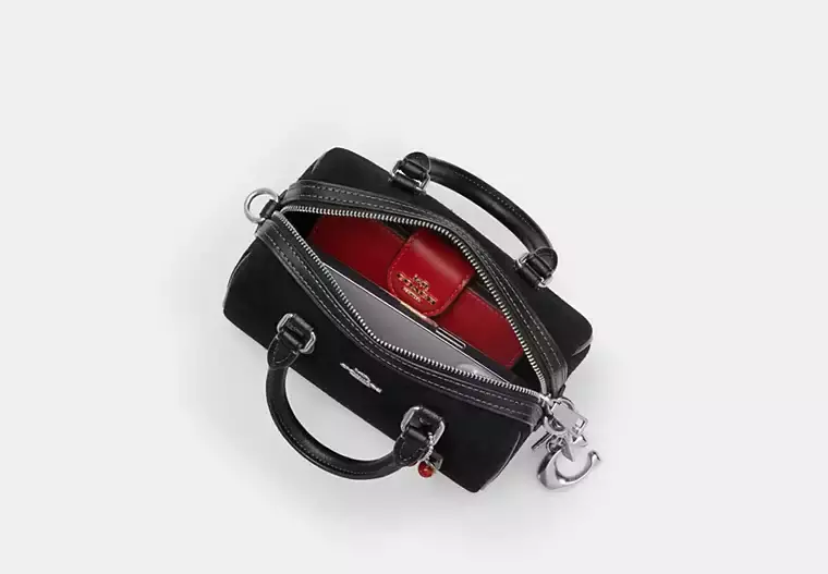 Túi Coach Mini Rowan With Cherry Charm ‘Silver’ CDC93-SVBK - Ảnh 3