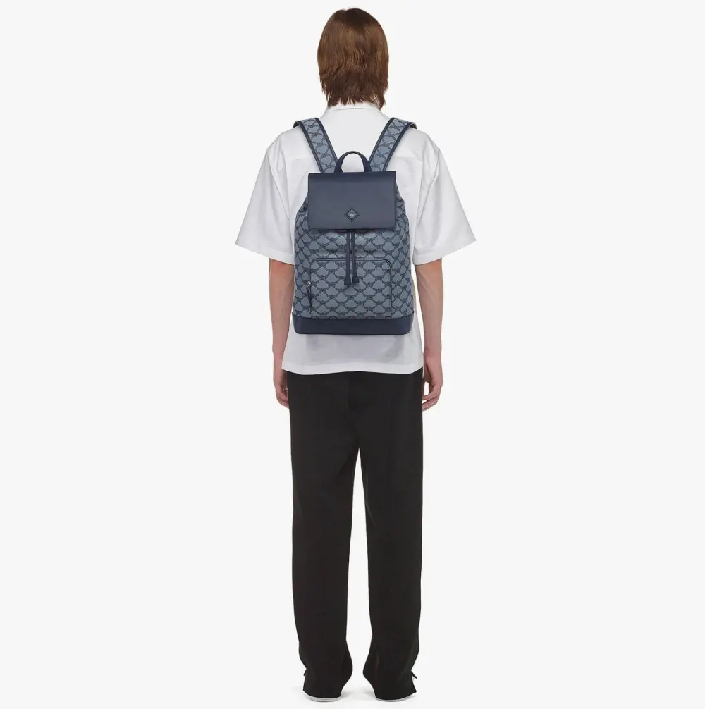 Balo MCM Himmel Drawstring Backpack ‘Blue’ MMKESAC05LI001 - Ảnh 5