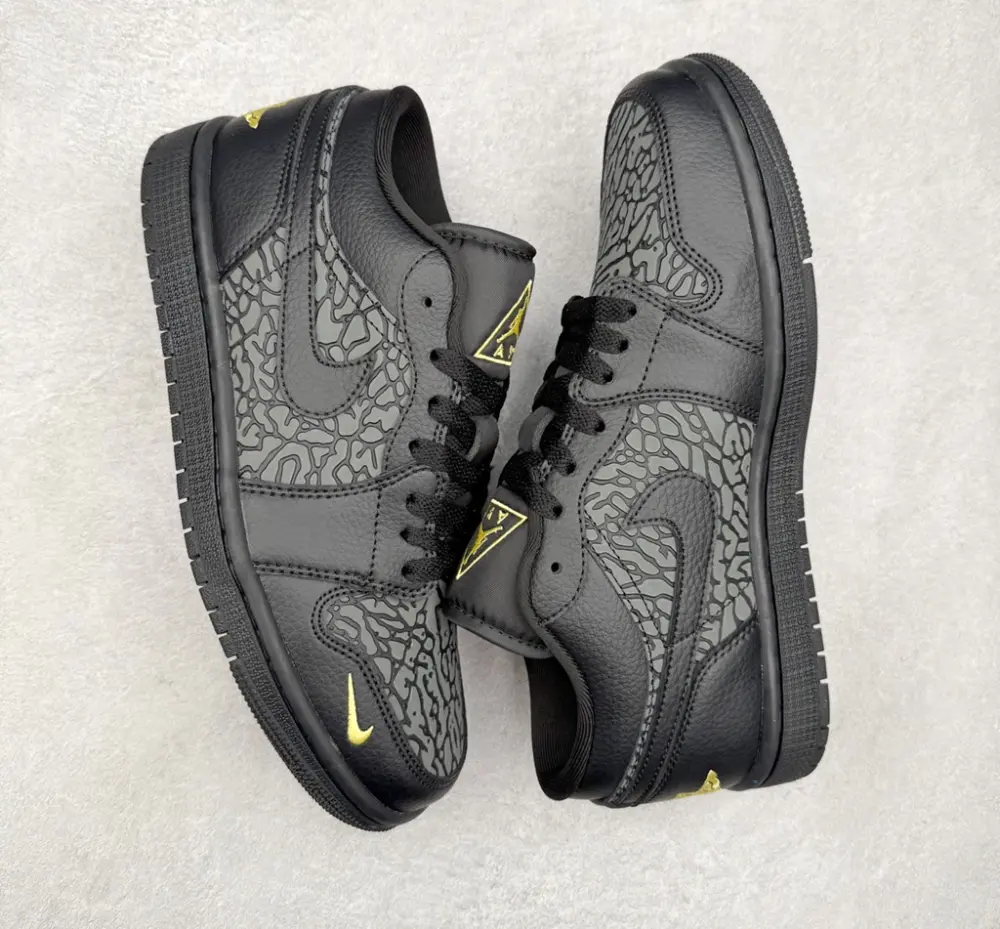 Giày Nike Air Jordan 1 Low ‘Black Elephant Print’ IM6568-010 - Ảnh 3