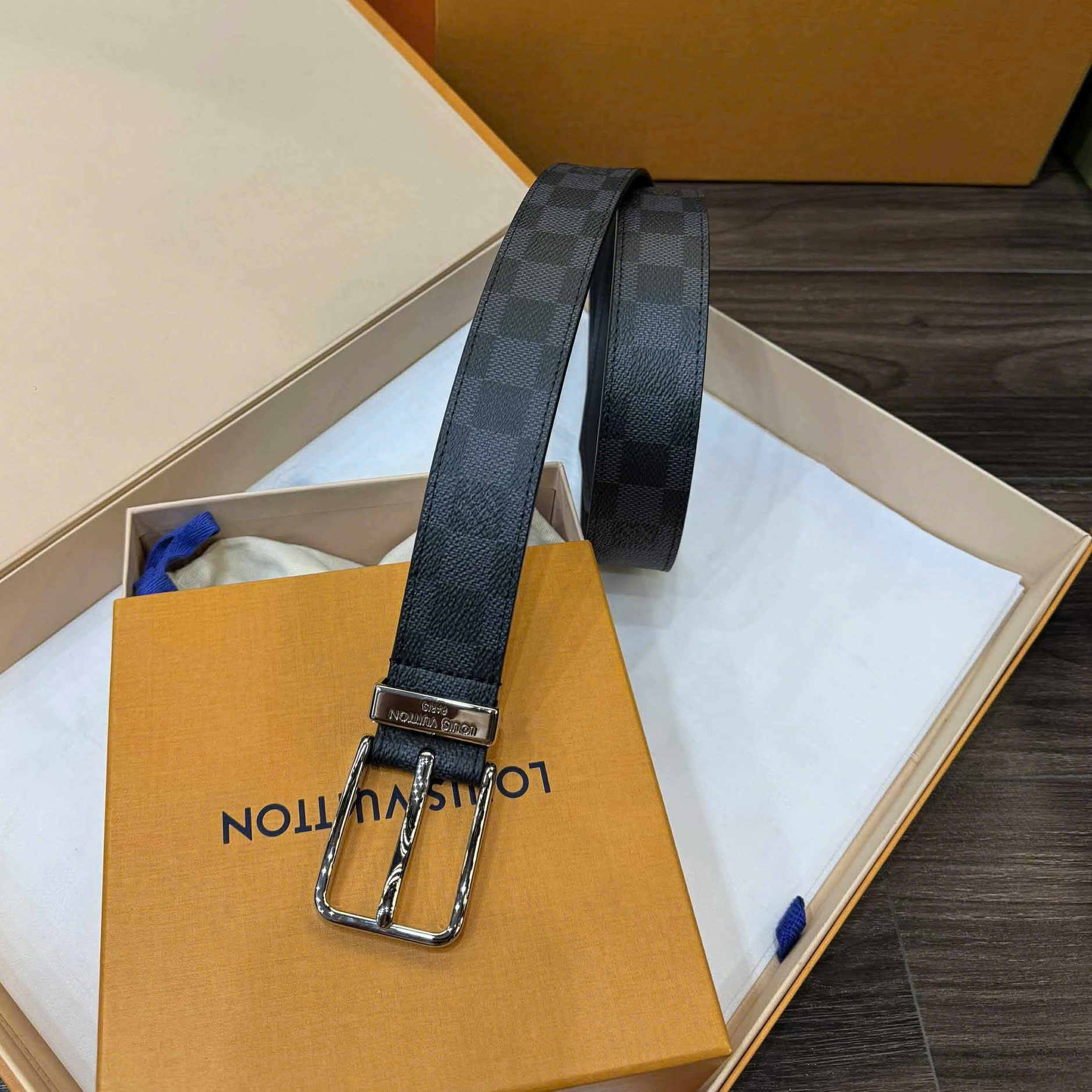 Alternative view of Thắt Lưng Louis Vuitton Pont Neuf 35mm Belt 'Black' M8200Q