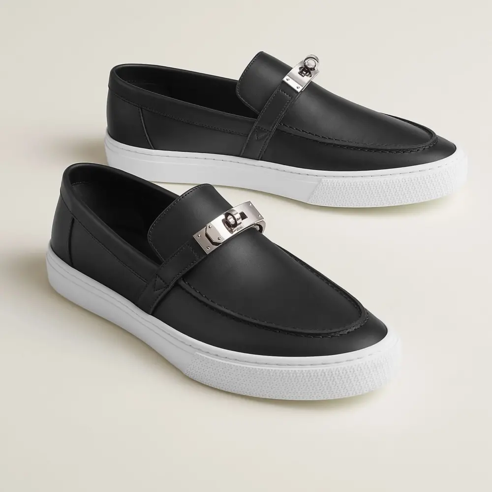 Giày Hermes Game Slip-on Sneaker ‘Black’ H231727ZH02395 - Ảnh 4