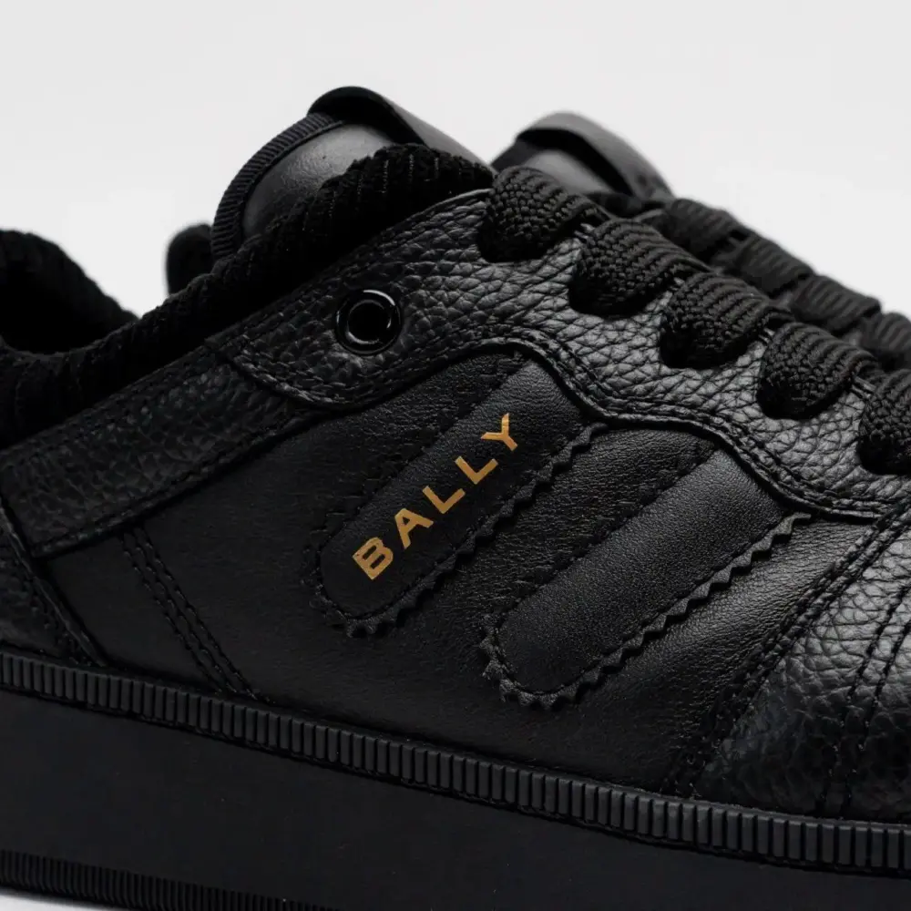 Giày Bally Royalty Grained Leather Sneakers 'Black' 6306439 - Ảnh 3