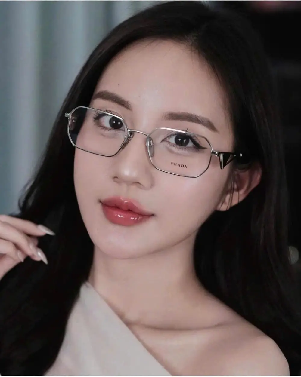 Kính Prada Eyeglasses 'Silver' PR-A53V-BC1O1 - Ảnh 3