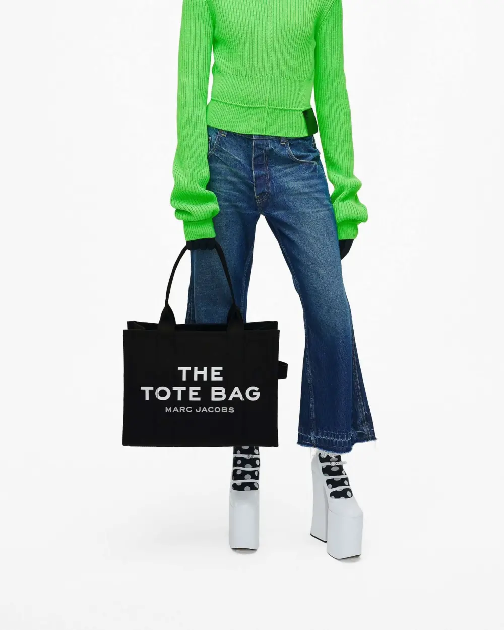 Túi Marc Jacobs Canvas Large Tote Bag 'Black' M0016156-001 - Ảnh 4