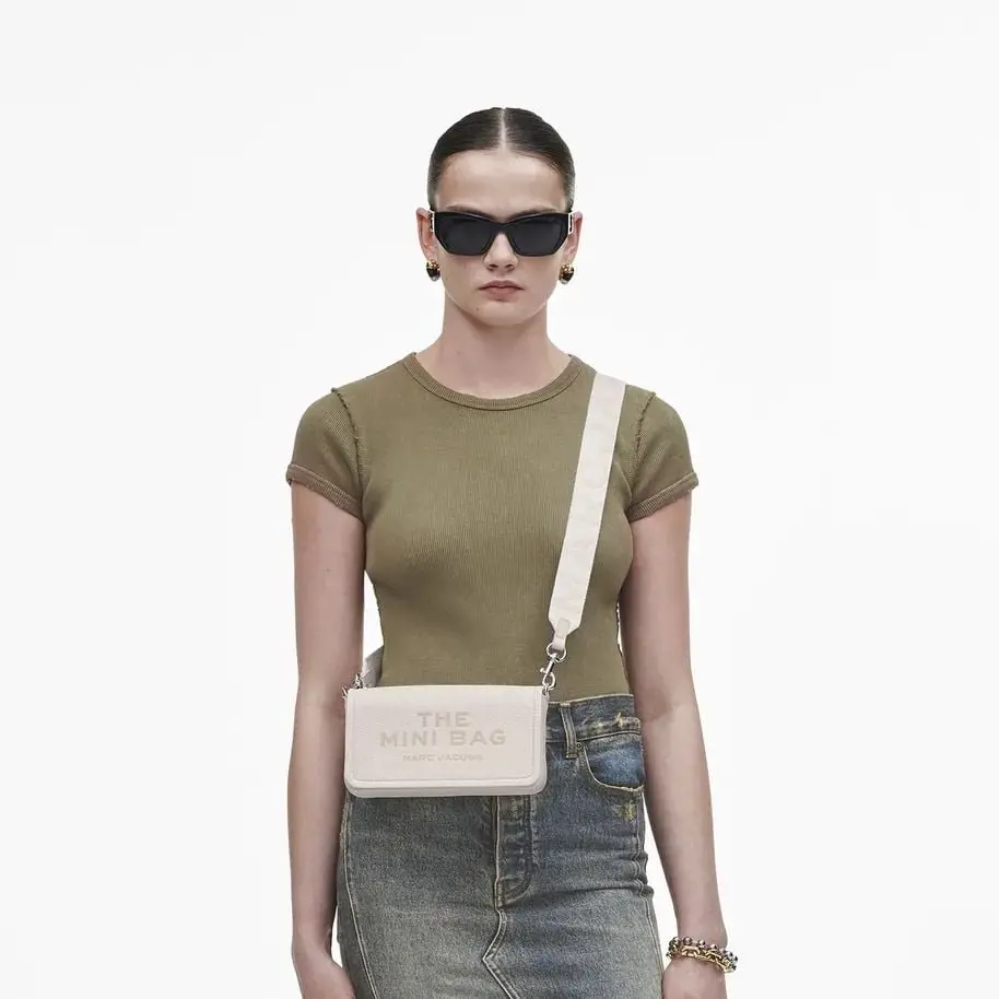Túi Marc Jacobs The Leather Mini 'White' 2S4SMN080S02-137 - Ảnh 4