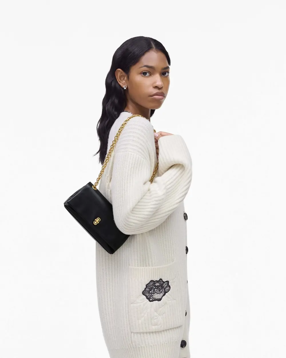 Túi Marc Jacobs Dual Chain Mini Bag 'Black' 2R4SMN003S02-001 - Ảnh 4