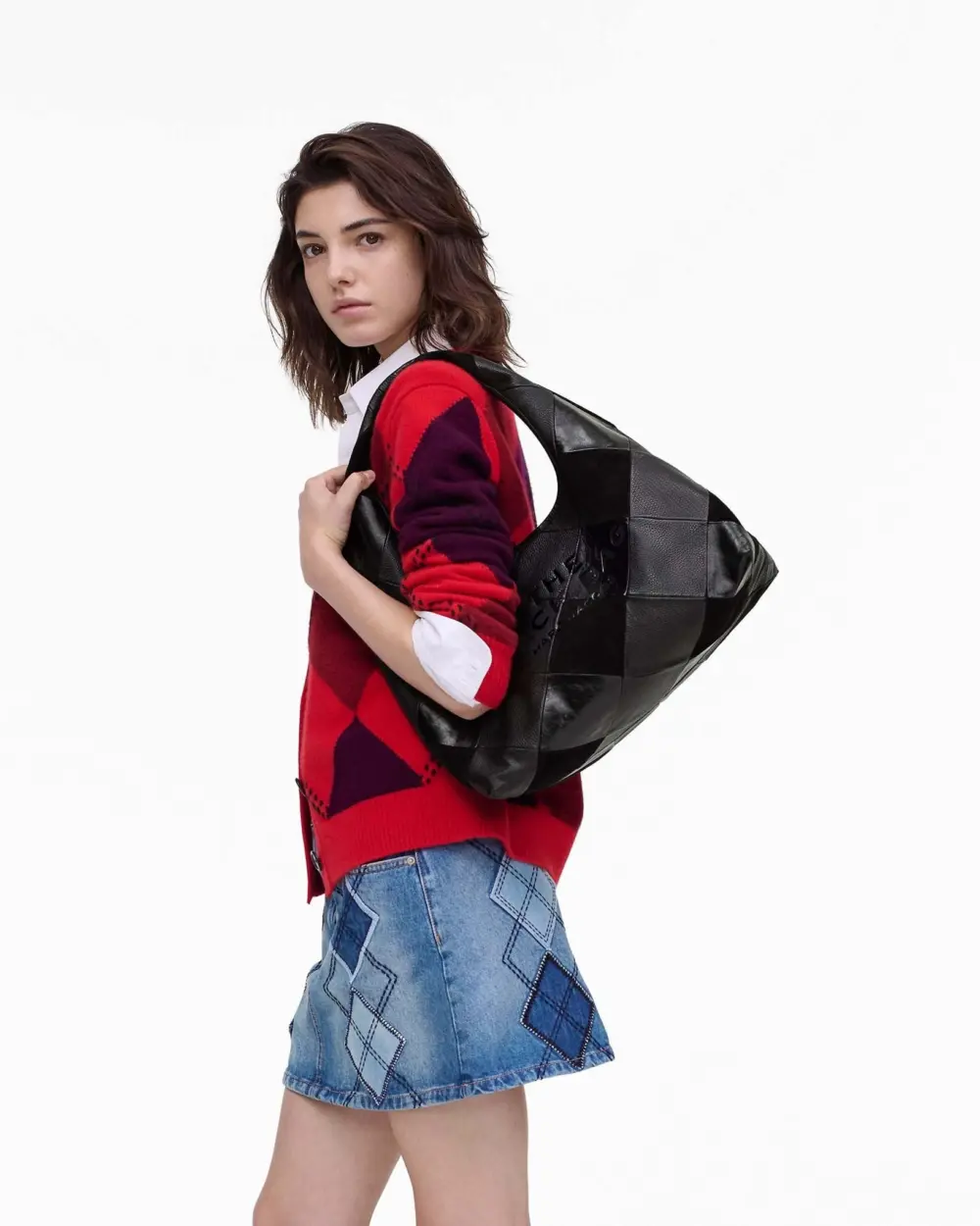 Túi Marc Jacobs Patchwork Sack Bag 'Black' 2F5HSH005H01-002 - Ảnh 4