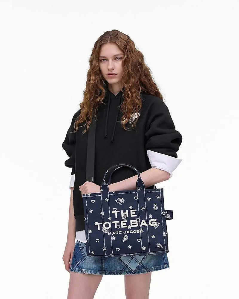 Túi Marc Jacobs Bandana Medium Tote Bag 'Navy' 2R5HTT003H02-411 - Ảnh 3