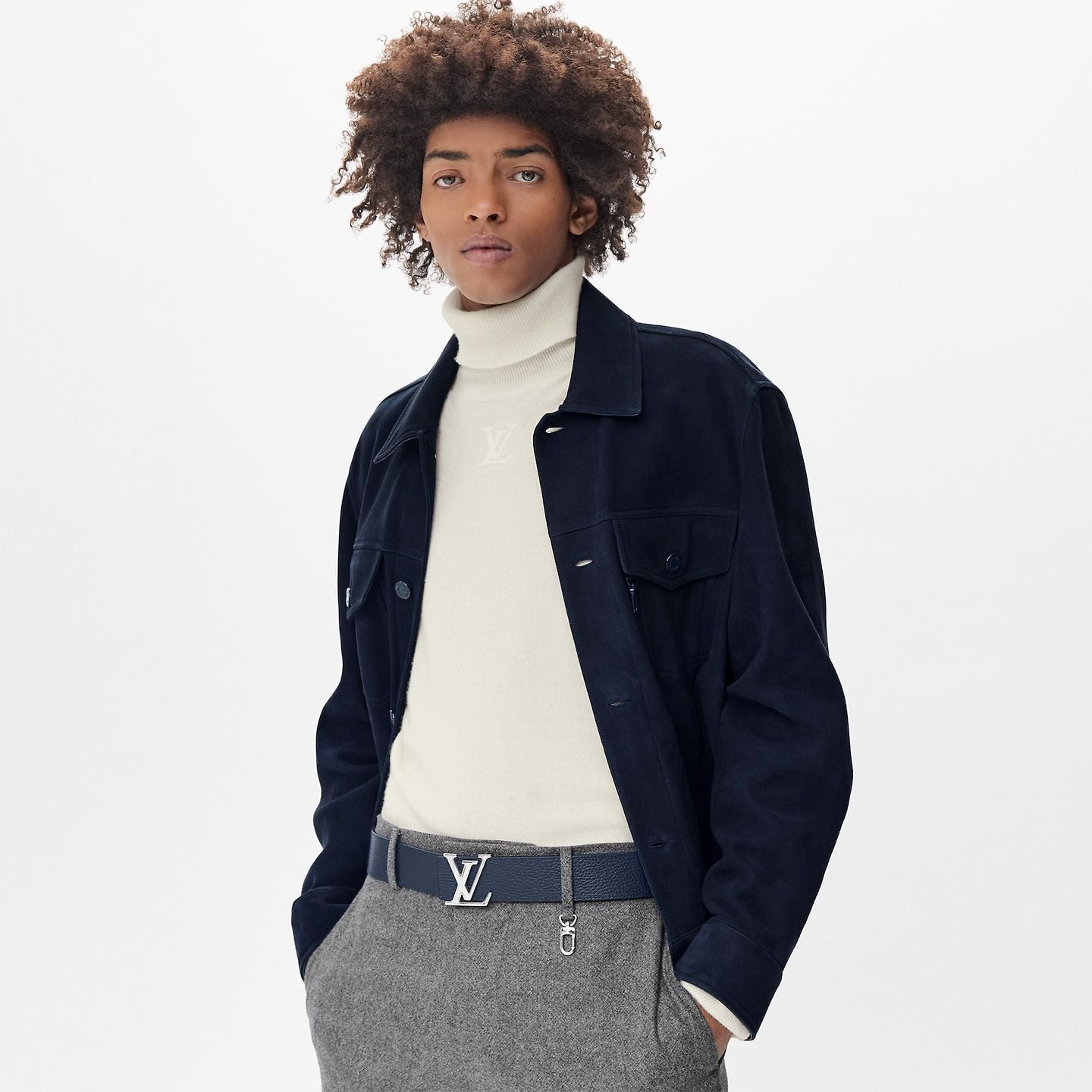 Alternative view of Thắt Lưng Louis Vuitton LV Initials Taurillon 40MM Belt 'Navy' M0532U