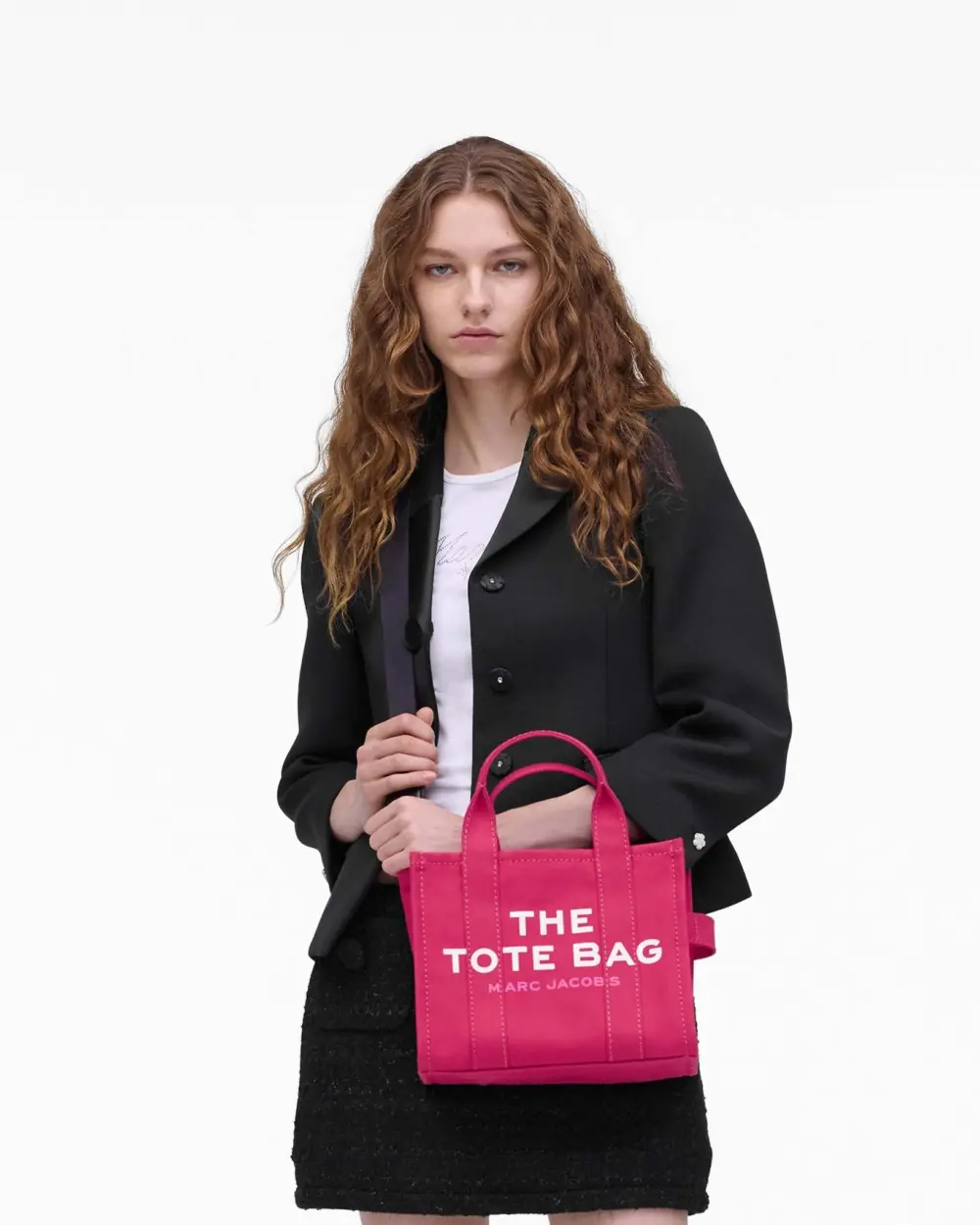 Túi Marc Jacobs Canvas Small Tote Bag 'Raspberry Pink' M0016493-688 - Ảnh 3