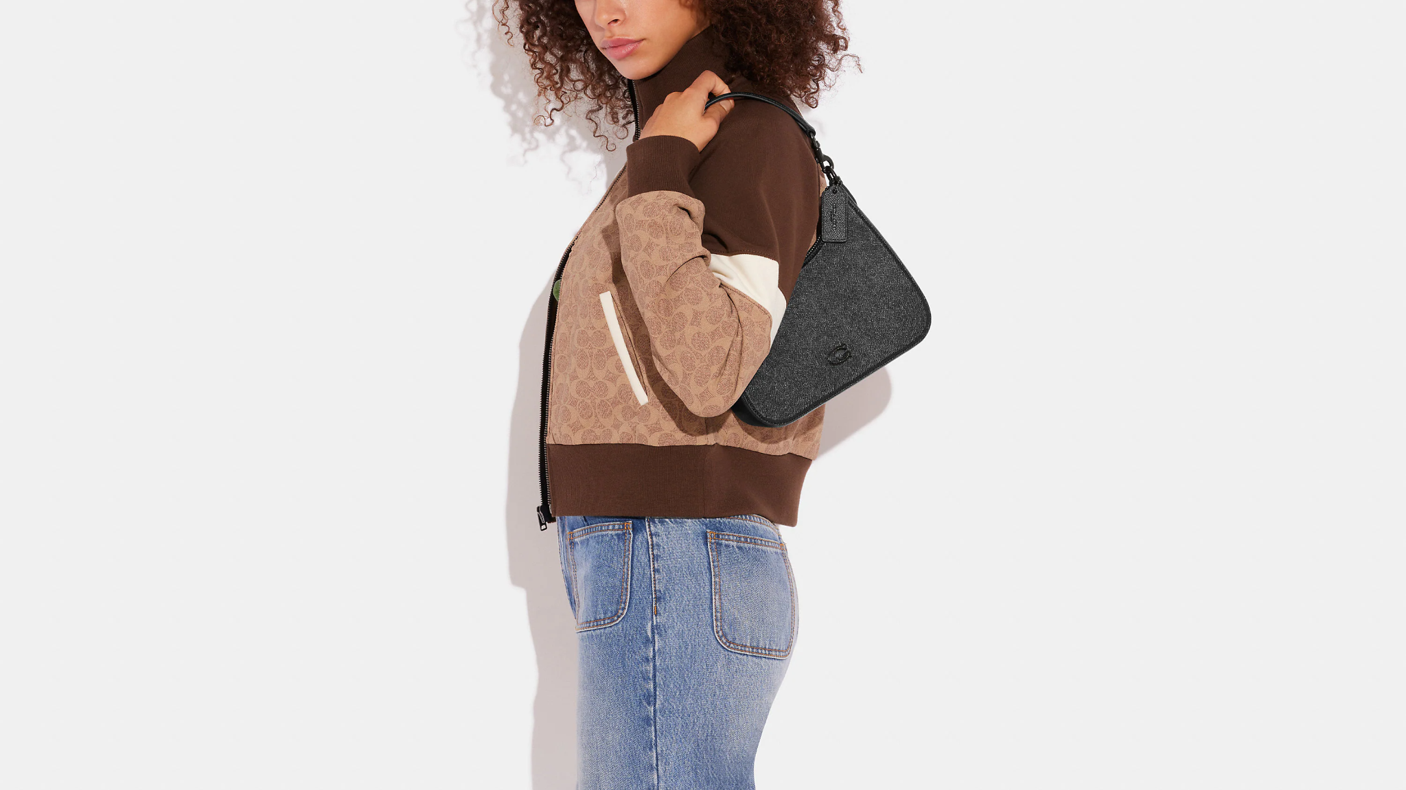 Túi Coach Hobo Signature Canvas Detail ‘Black’ CJ842-BLK - Ảnh 4