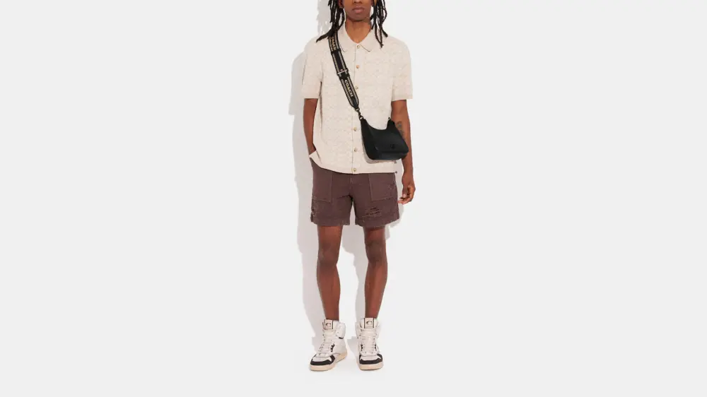 Túi Coach Hobo Signature Canvas Detail ‘Black’ CJ842-BLK - Ảnh 3