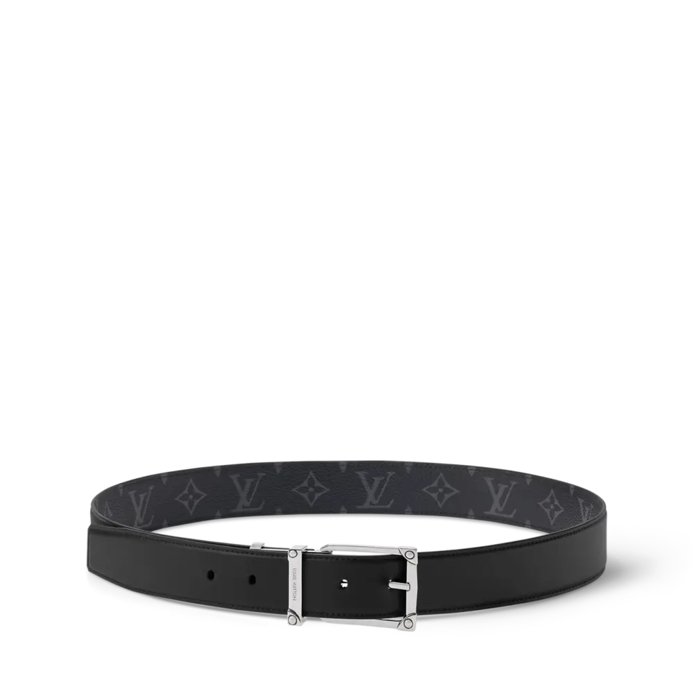 Thắt Lưng Louis Vuitton Corner Pin 35MM Belt 'Black' M4501U - Ảnh 3