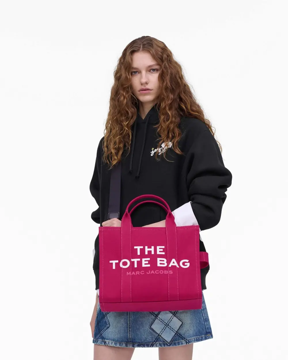 Túi Marc Jacobs Canvas Medium Tote Bag 'Raspberry Pink' - Ảnh 3