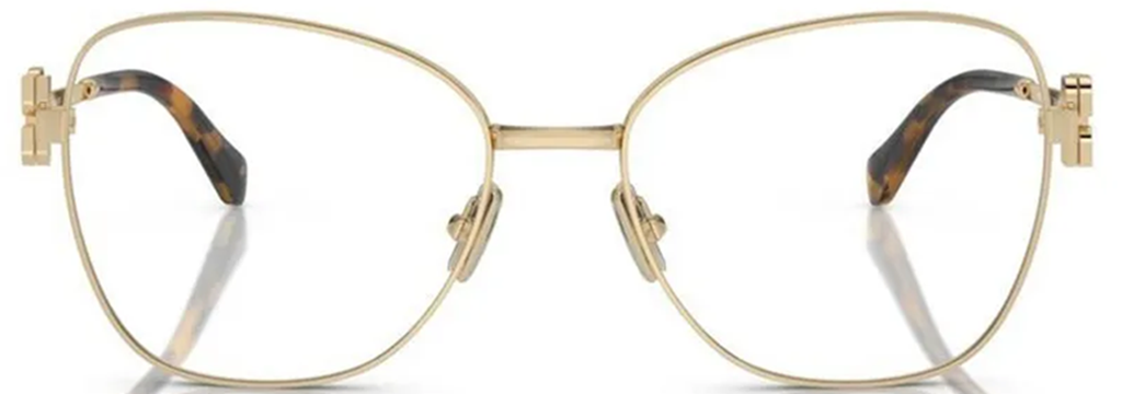 Kính Miu Miu Butterfly Gold Geometric Eyeglasses ‘Gold’ VMU-50XV-0579