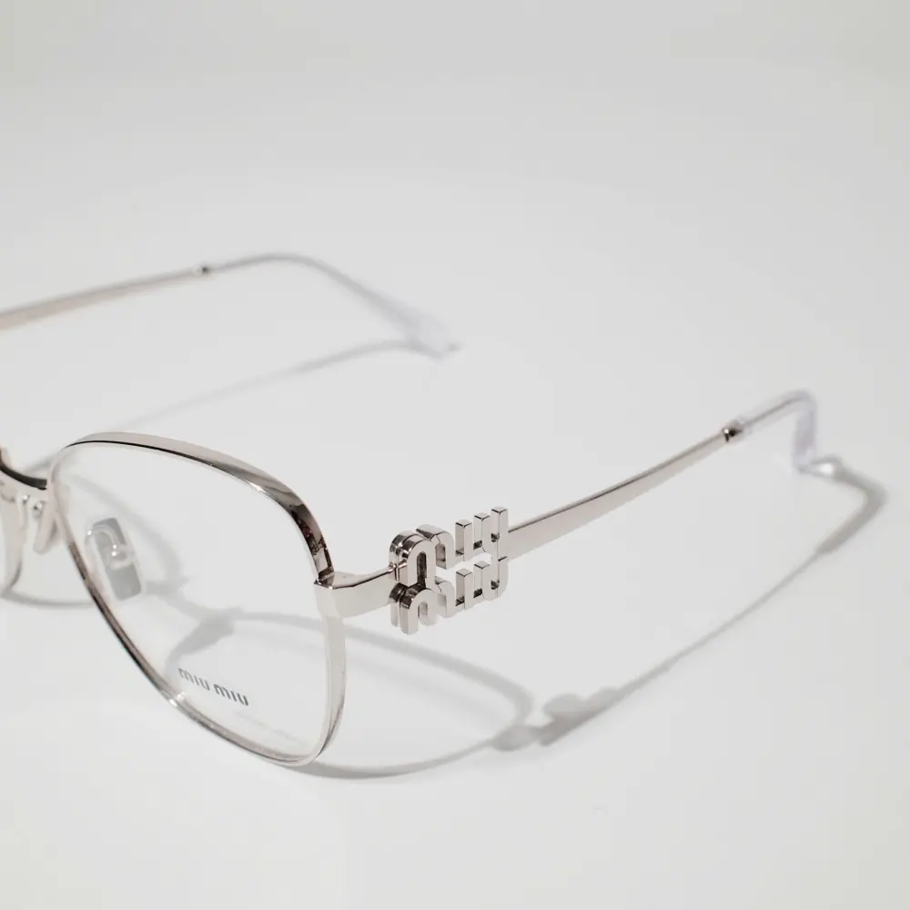 Kính Miu Miu Butterfly Silver Geometric Eyeglasses ‘Silver’ VMU-50XV-6926 - Ảnh 3