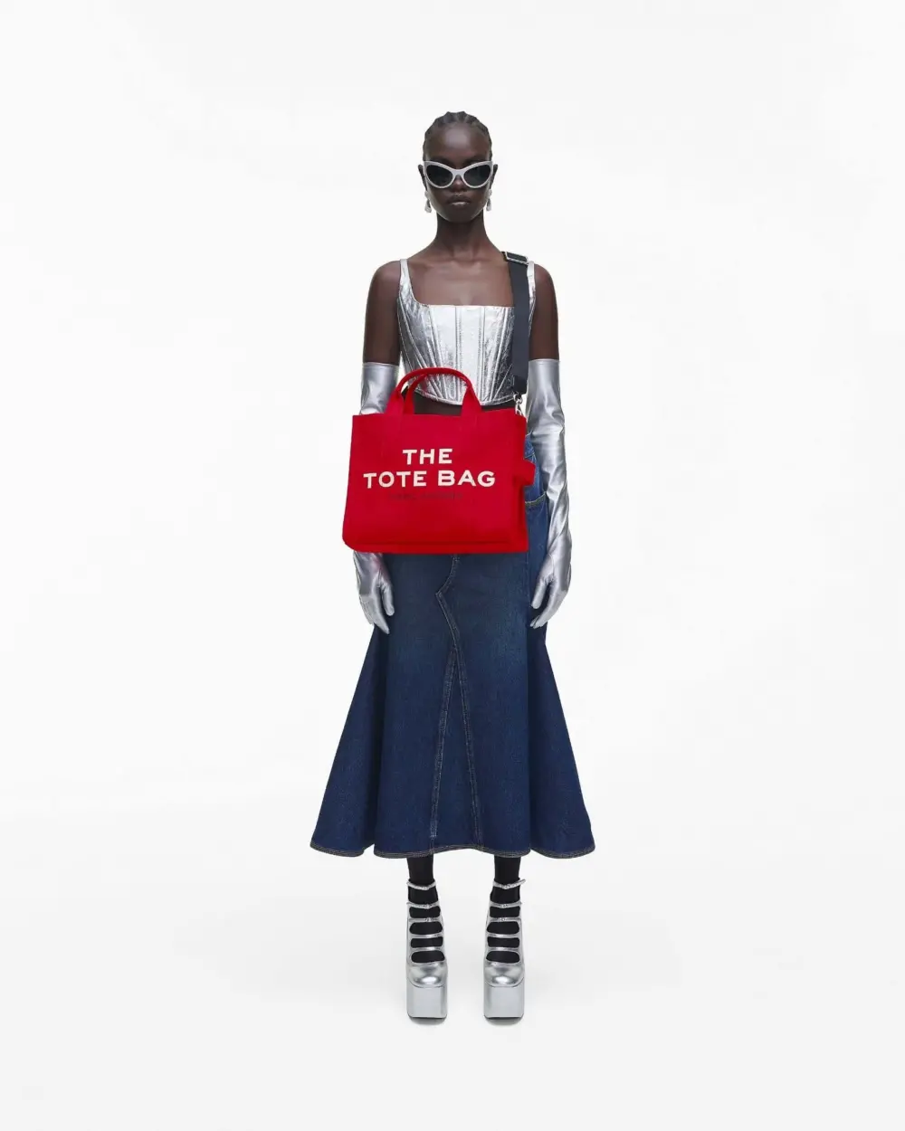Túi Marc Jacobs Medium Tote Bag 'True Red' M0016161-617 - Ảnh 3