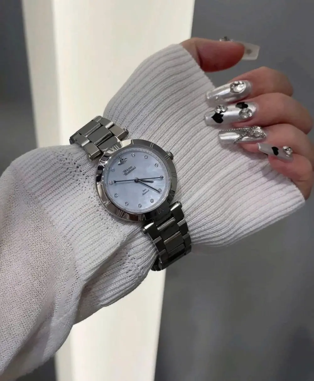 Đồng Hồ Vivienne Westwood Quartz Analog 'Light Blue' VV206BLSL - Ảnh 5