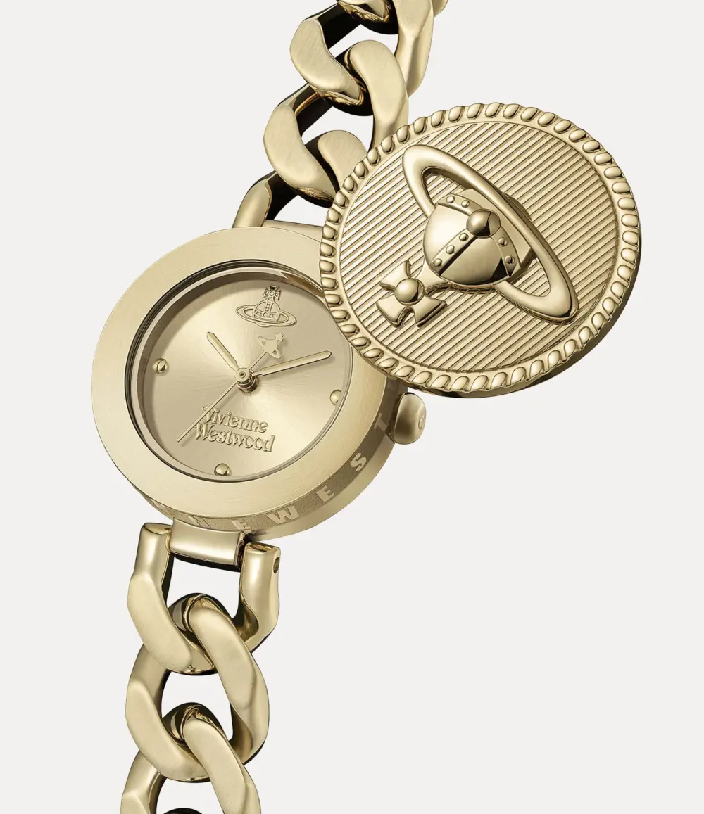 Đồng Hồ Vivienne Westwood Orb Button 'Gold' VV323CPGD - Ảnh 2